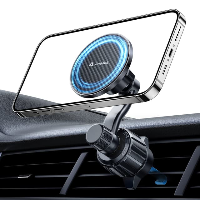 andobil Handyhalterung Auto Magnet Kompatibel mit MagSafe [ N55 stärkster Magnet ] Autohalterung für iPhone 16/15/14/13/12 Pro Max Plus Zubehör 360° Drehbar Kfz Handyhalter Lüftung für Alle