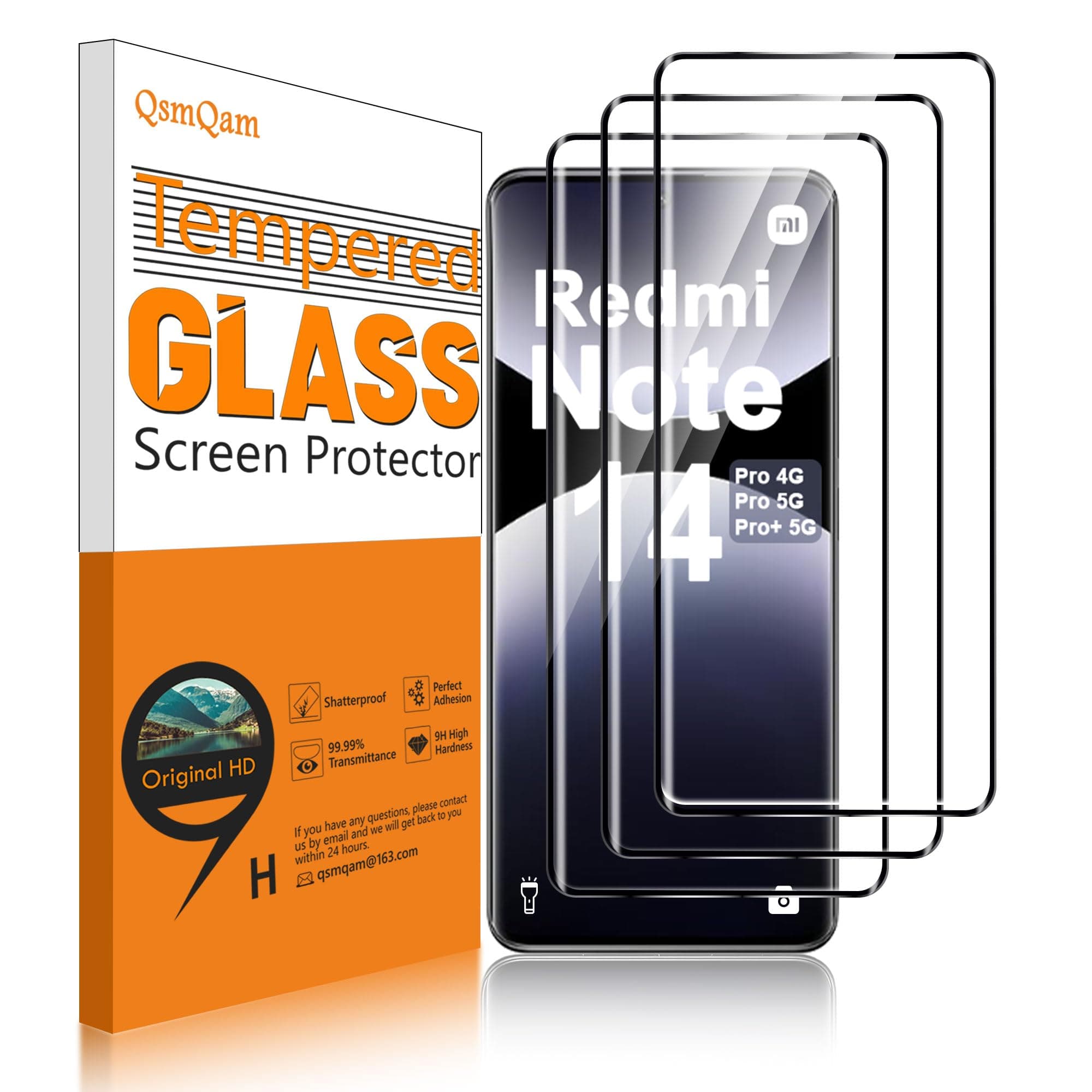 QsmQam 3 Stück Panzer Schutz Glas für Xiaomi Redmi Note 14 Pro 4G/5G /14 Pro+ 5G /14 Pro Plus 5G/Poco X7, 9H Härte Panzerfolie Schutzfolie, HD Displayschutz Folie, Anti-Kratzer, Bläschenfrei Redmi Note 14 Pro 4G/5G /14 Pro+ 5G/Poco X7
