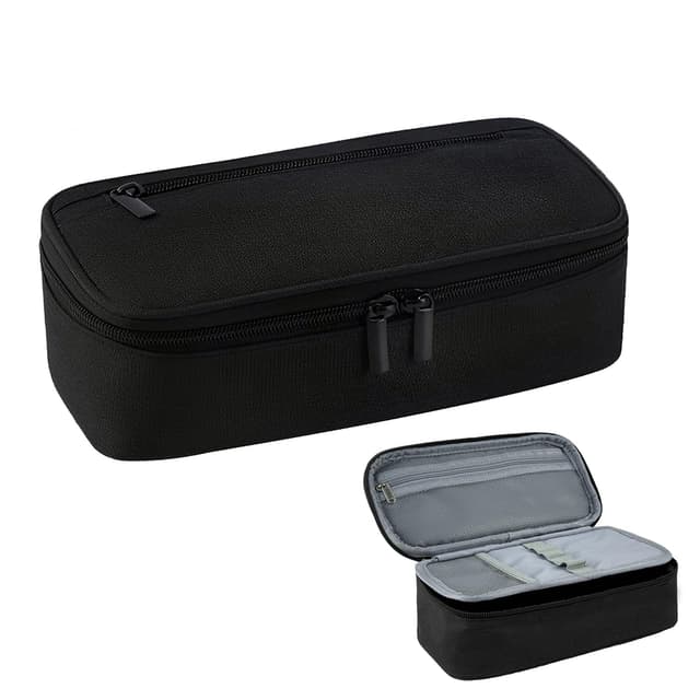 CNMTCCO Federmäppchen 5 Fächer, großer Vorrat federmäppchen große Größe mäppchen teenagerfeder mäppchen Unisex (Schwarz)