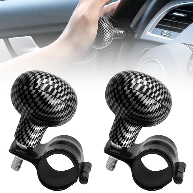 2 Stück Lenkradknauf Traktor, Universal Traktor Zubehör Einstellbar Lenkradknauf Spinner für Autos LKWs Traktoren Gabelstapler Boot Golfwagen