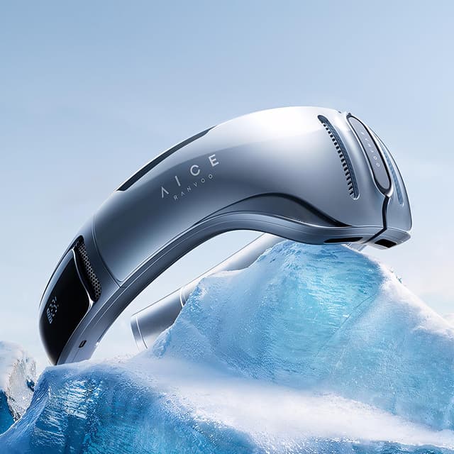 RANVOO 2024 AICE LITE KI Kragenluftkonditionierer: Nr. 1 in Größe, Coolness & Portabilität. 24H Kühlung, wiederaufladbar, 6.000 mAh. Persönliches Kühlgerät, das kalte Luft bläst. Geschenk in Azurblau