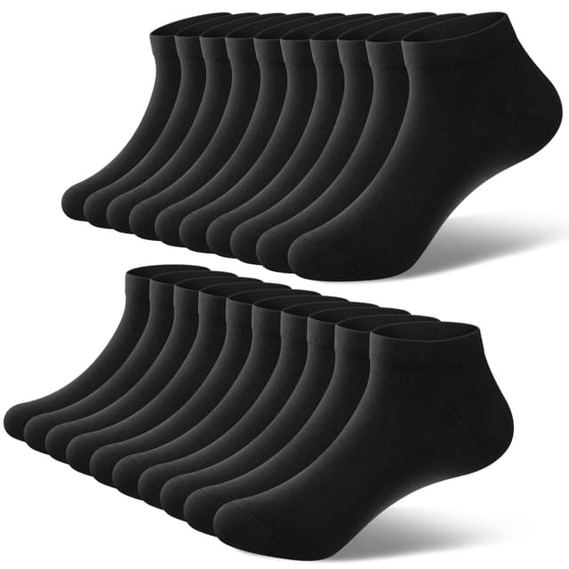 fitfets Sneaker Socken Herren Damen Baumwolle 10 Paar Sneakersocken Kurz Sneakersocken Socks Unisex Schwarz Weiß Grau