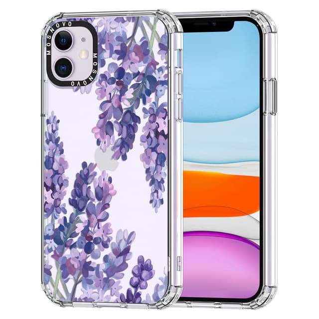 MOSNOVO für iPhone 11 Hülle – Durchsichtige, schlanke, stoßfeste TPU+PC-Handyhülle, [6,6 Fuß Fallschutz/Anti-Abziehen] - Lavendel Lavendel iPhone 11