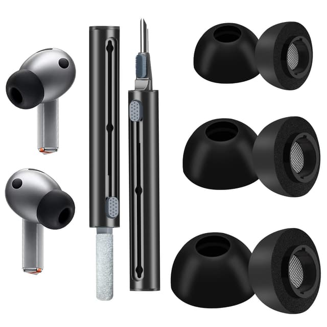 Schaumstoff-Ohrstöpsel für Samsung Galaxy Buds3 Pro - Ultimativer Komfort und unerschütterlicher Sitz mit Memory Foam Ohrstöpseln, Ohrstöpsel-Ersatzstöpsel - S/M/L