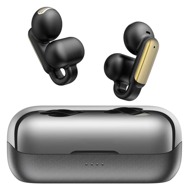 oraolo Offene Ohr Kopfhörer, Open Ear Kopfhörer, Clip On Bluetooth 5.4 Kopfhörer, Open Ear Earbuds, 32H Wiedergabe, Berührungssteuerung, ENC Clear Talk, IPX6 Wasserschutz für Sport Fitness Schwarz
