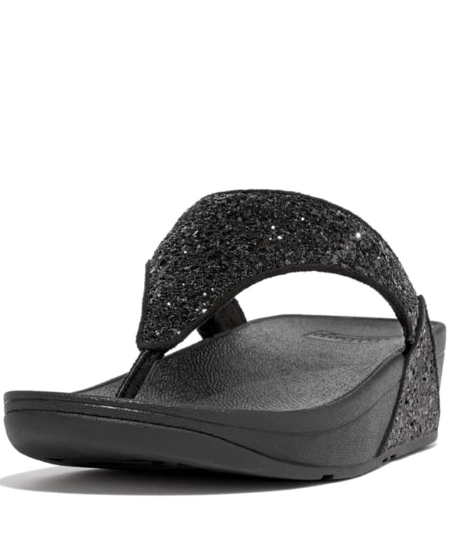 Fitflop Damen Lulu Glitter Flip Flops, Zehenstegsandalen, bequem mit natürlicher Fußgewölbestütze
