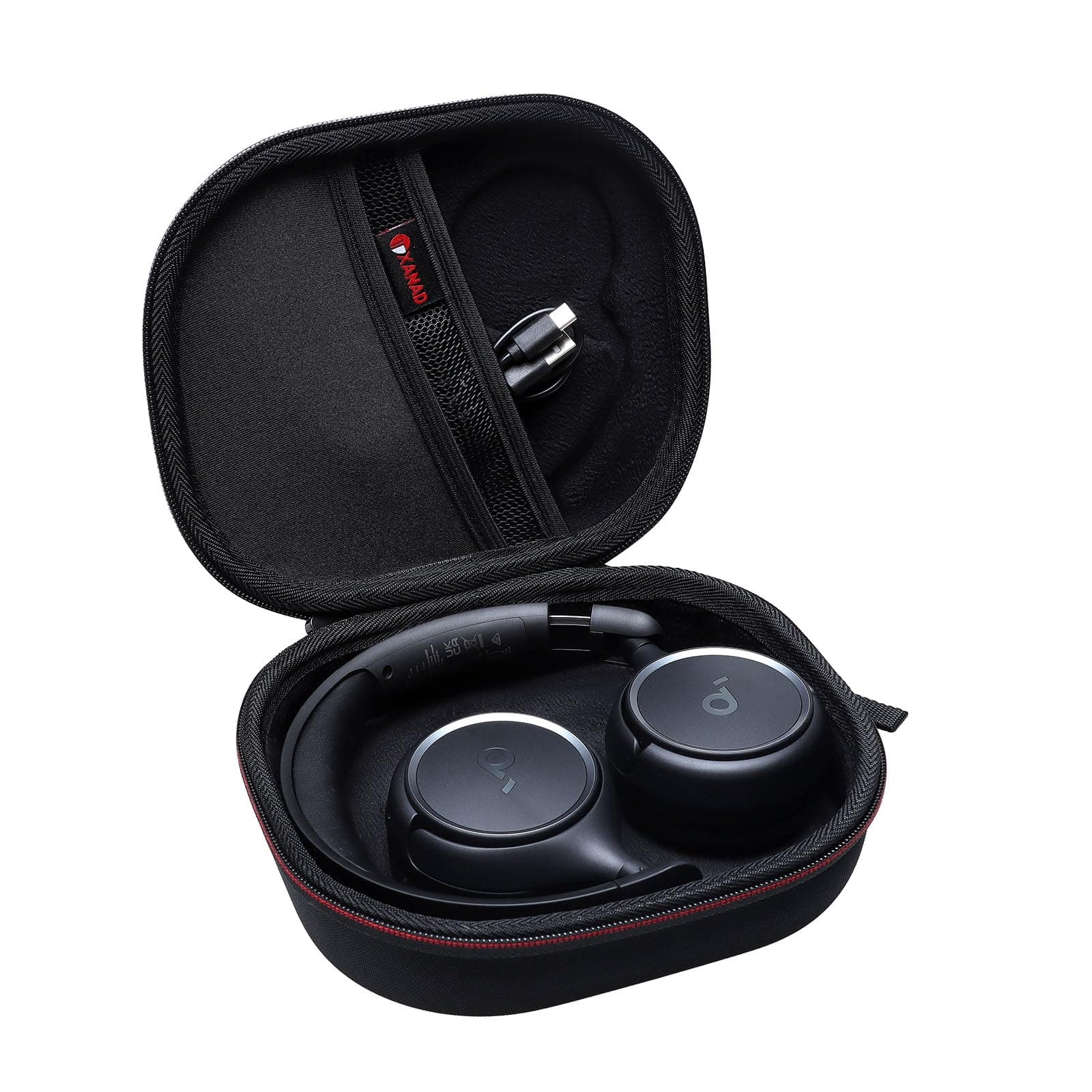 XANAD kopfhörer Tasche für soundcore H30i Kabellose On-Ear Kopfhörer (Schwarz)
