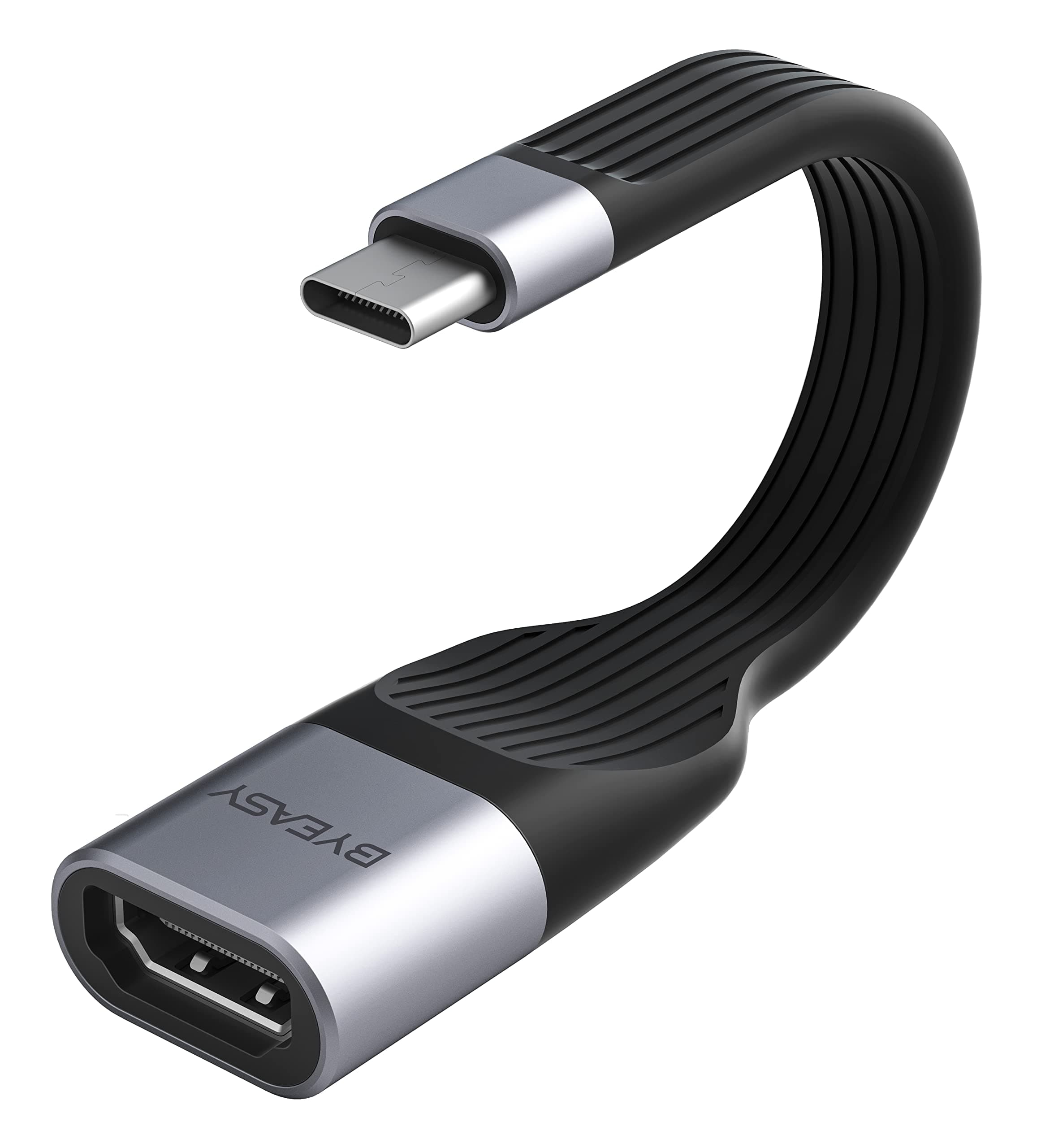 BYEASY USB C auf HDMI Adapter 4K 60Hz Aluminium USB Typ C auf HDMI Adapter für MacBook Pro MacBook Air iPad Air iPad Pro iMac Samsung Galaxy XPS Pixelbook Surface Pro usw. (Thunderbolt 3 kompatibel)