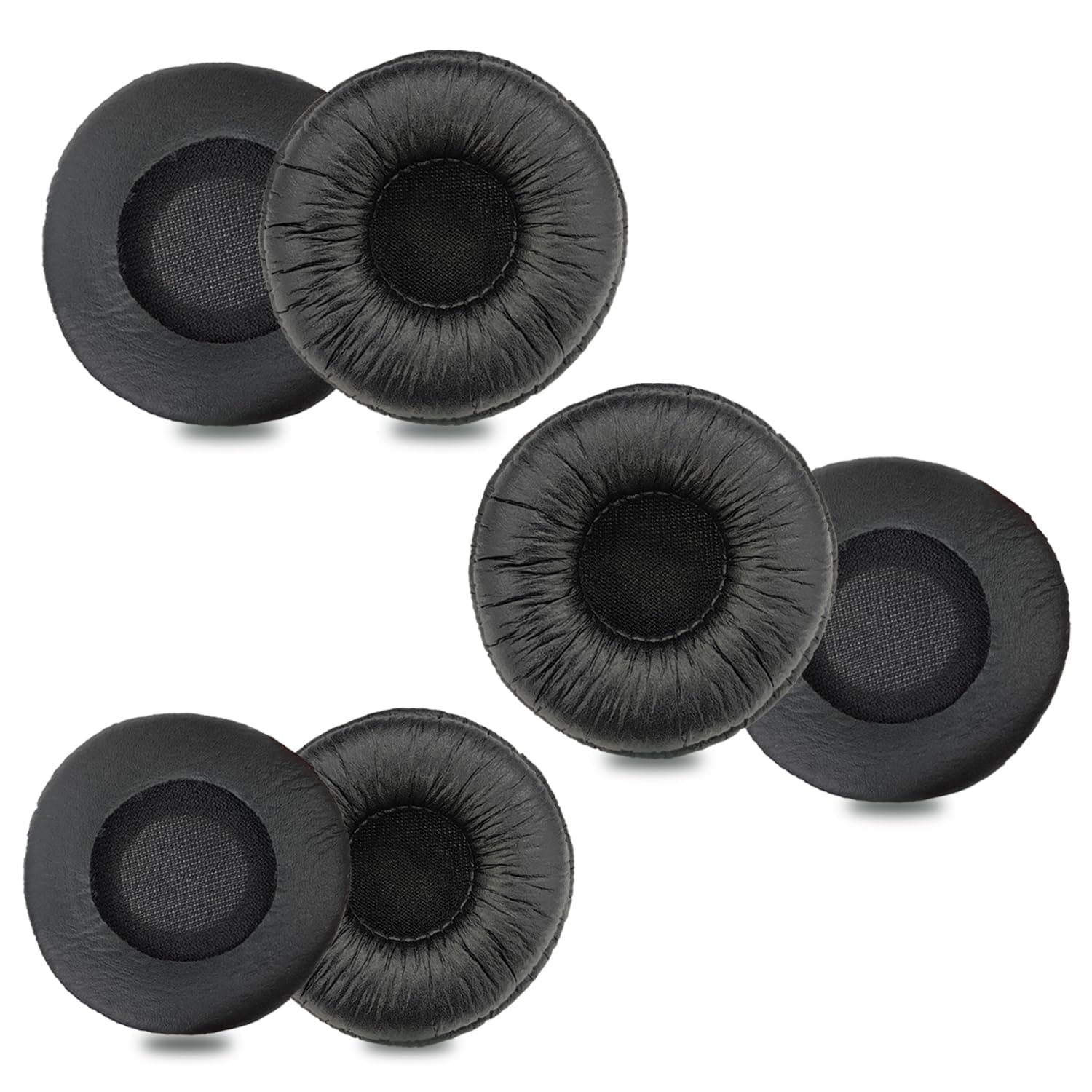 Ersatz Ohrpolster für Plantronics Kopfhörer 50MM Ohrkissen Kopfhörerpolster Kopfhörer Polster Kompatibel mit Plantronics Blackwire C320 3210 für Jabra PRO 9450 9470 Biz 2400II 2300 Headset (6 Stück)
