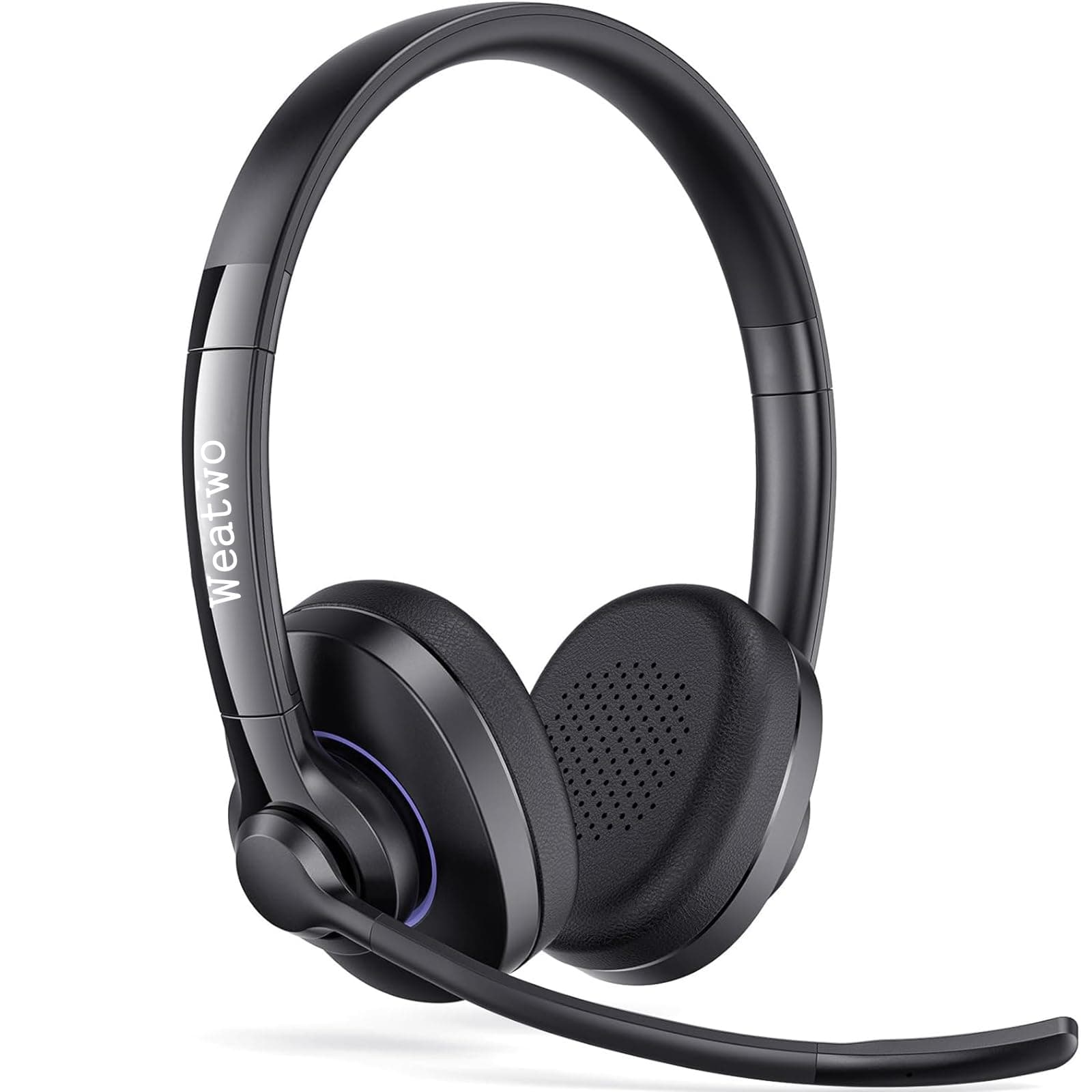 Bluetooth Headset Mit CVC8.0 Und ENC Dual Mikrofon Noise Cancelling, Wireless PC Mit Mikrofon, 30+ Std. Sprechzeit, Kabellos für Handy Büro Business Zoom Teams Skype Schwarz