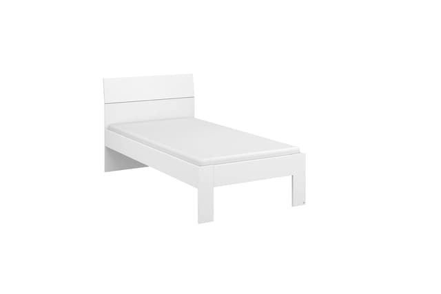 Rauch Möbel Bett, Weiß, Liegefläche 90 x 200 cm Alpinweiß 209 x 95 x 90 cm ohne Schubkästen