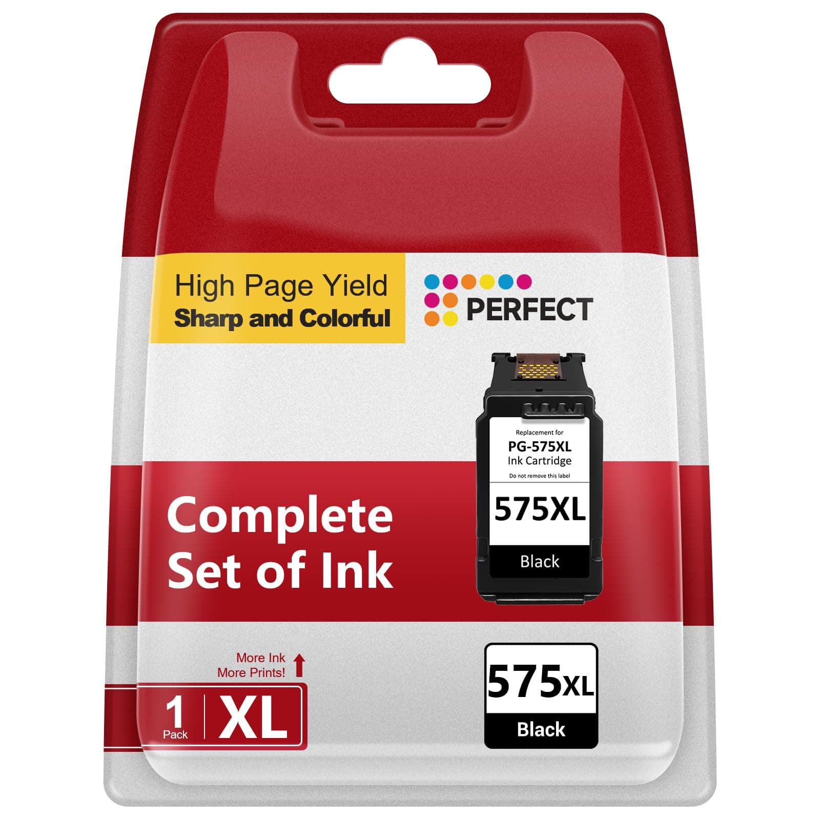 575XL Schwarz kompatibel für Canon PG-575XL Druckerpatrone, Hochkompatibel für Canon PIXMA TS3550i, TS3551i, TR4750i, TR4751i,TR4755i| 575 XL Tintenpatrone | 1er Pack | Premium Kompatibilität