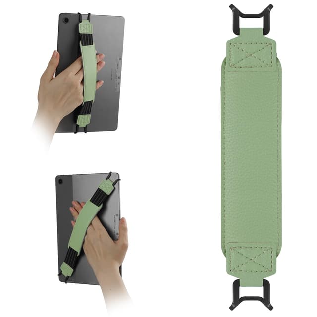 HoYiXi Weiche Handgurt für 9-11 Zoll E-Reader & Fire Tablet Kompatibel mit Fire HD 10 / iPad 9,7 Zoll/iPad mini/Galaxy Tab A8 A9 / Huawei,Leichtgewicht, Soft Hand Strap for Tabletr -Grün 9-11 Zoll Grün