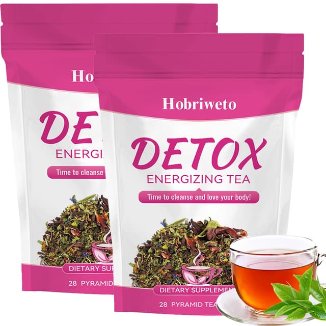 56 Tage Detox Tee zum Abnehmen – Gewichtsverlust Kräutertee, Natürliche Kräutermischung mit Grüner Tee, Löwenzahn, Rose & Pfirsich – Unterstützt Entgiftung, Verdauung & Wohlbefinden – Vegan rosa