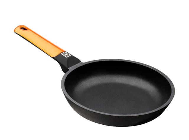 BRA Efficient Orange | 26 cm Bratpfanne, Aluminiumguss mit Platinum Plus Antihaftbeschichtung, flach, induktionsgeeignet