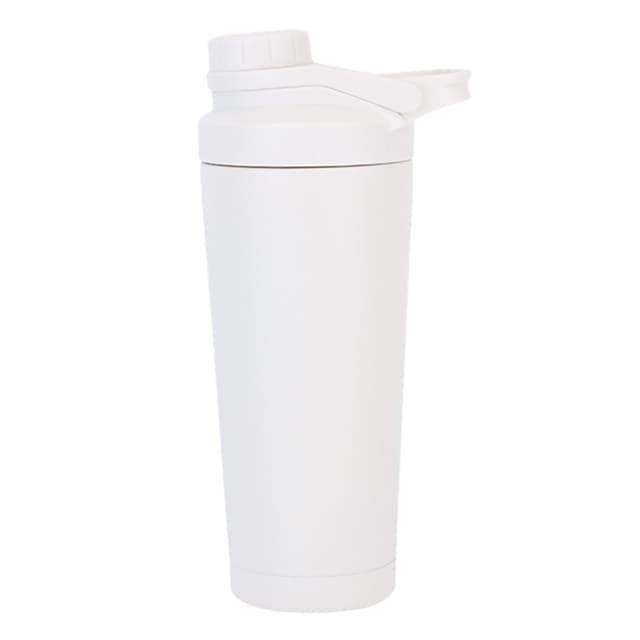 EACHPT Shaker Proteinshake|750ML|Eiweiß Shaker mit Sieb Shaker|Edelstahl Protein Shaker Doppelwandig Vakuum Isoliert|BPA Frei Auslaufsicher|Edelstahl Thermoflasche| für eiweiß- Sportgetränke Weiß 750 ml