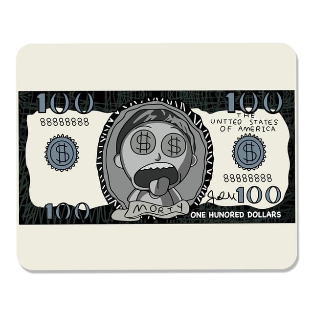 GLANDOTU Gaming Mauspad 260 x 210 × 3 MM - Mit Motiv Rutschfestem Gummiboden, Spezieller Oberfläche für Verbesserte Geschwindigkeit und Präzision, Dollar 260 x 210 x 3 MM Dollar
