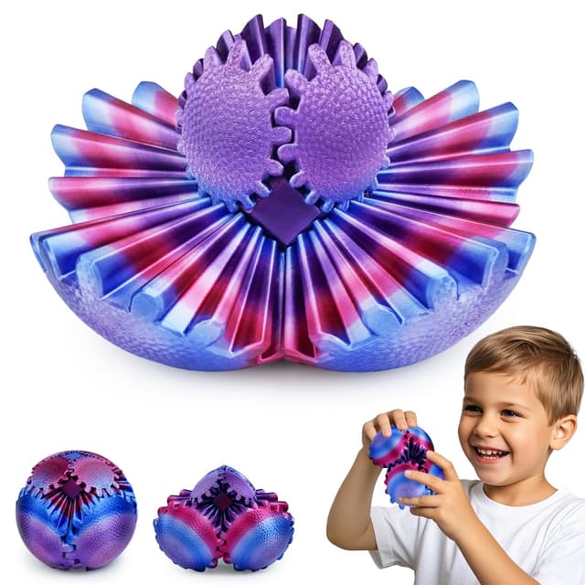 Gear Ball Fidget Spielzeug für Kinder Erwachsene 3D Gedruckt Stressabbau Zahnrad Kugel Büro Weihnachten Ostergeschenke Geburtstagsgeschenke Sensorisches Spielzeug(Beerenmix,6cm)
