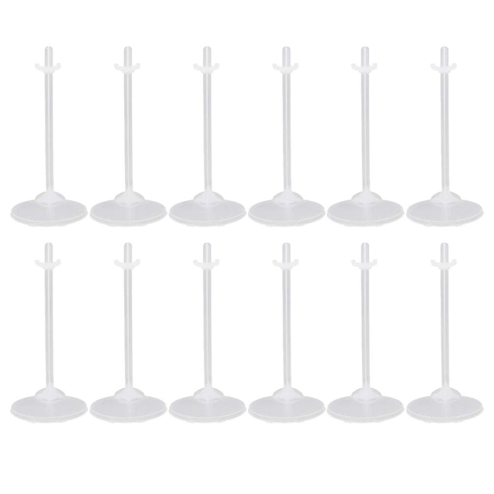 EXCEART 24 Stück Plastikpuppenständer Actionfigur Displayhalter 21Cm Weiße Puppenhalterung Transparente Puppenständer für 9In 10In Und 11In Puppen