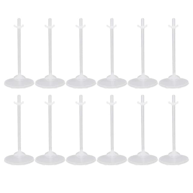 EXCEART 24 Stück Plastikpuppenständer Actionfigur Displayhalter 21Cm Weiße Puppenhalterung Transparente Puppenständer für 9In 10In Und 11In Puppen