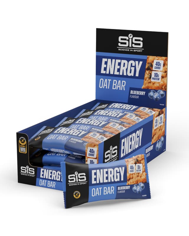 Science in Sport Energy Oat Bar 70g 12er-Pack Blaubeere – Lecker mit 40g Kohlenhydraten und 10g Protein, leckerer Snack für dein Krafttraining