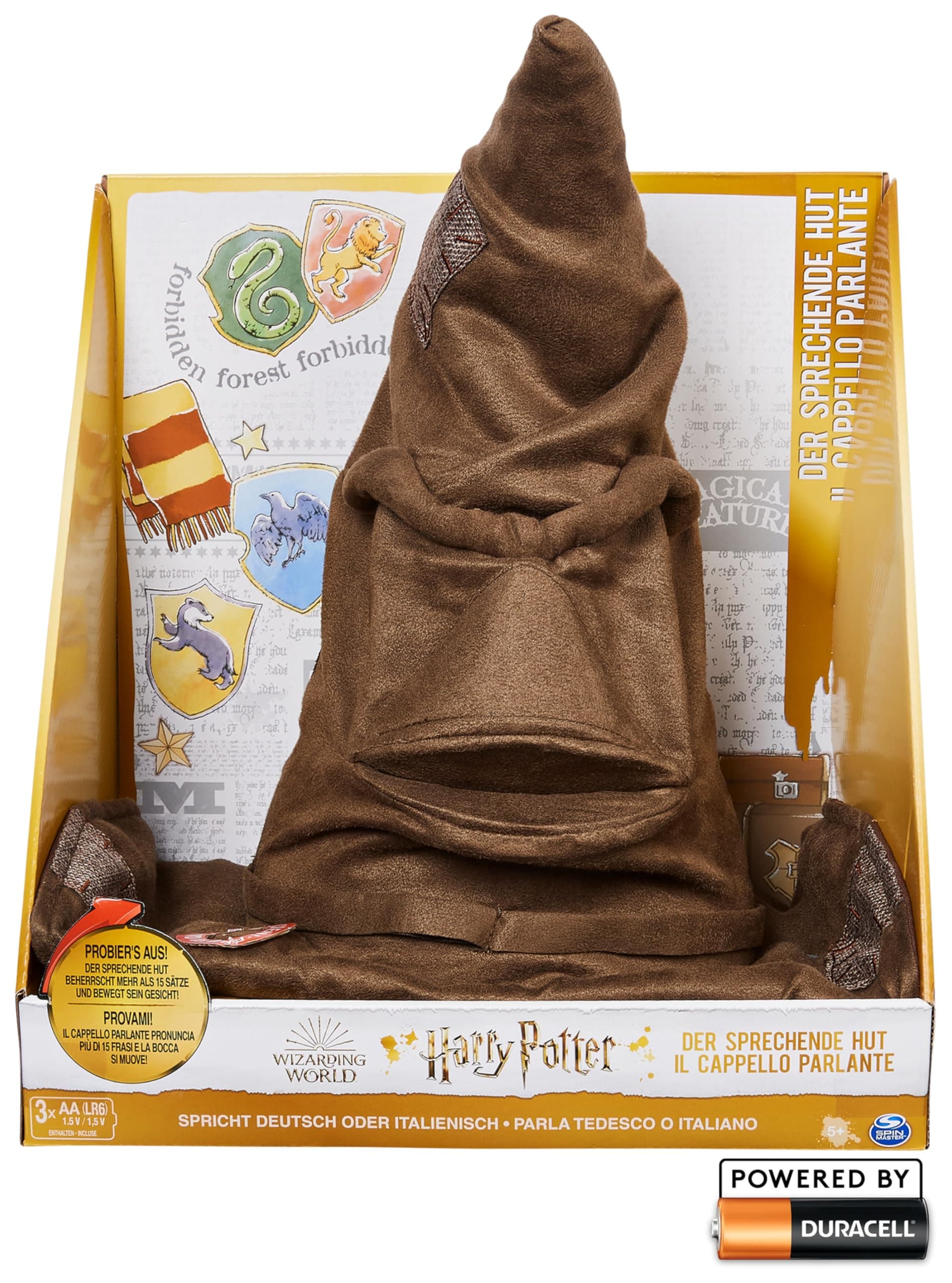 Harry Potter - Interaktiver Sprechender Hut mit Sound, Spielzeug für Kinder ab 5 Jahren, offiziell lizenzierter Fanartikel