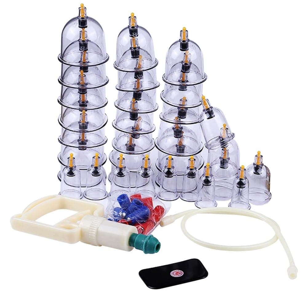 32-teiliges Massage-Saugnapf-Set, Vakuum-Schröpfbecher für Gesicht, Nacken, Rücken, Akupoint-Massagebecher