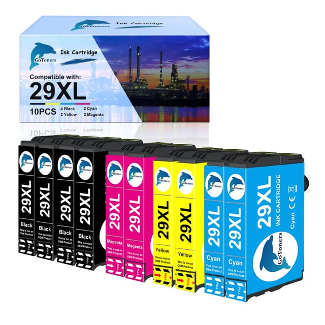 GoToners 29XL Druckerpatronen Kompatibel für Epson 29 XL Patronen für Expression Home XP-352 XP-332 XP-342 XP-235 XP-245 XP-255 XP-335 XP-345 XP-355 XP-432 XP-435 XP-442 XP-445 XP-452 (10er Pack) 29XL 10-PACK