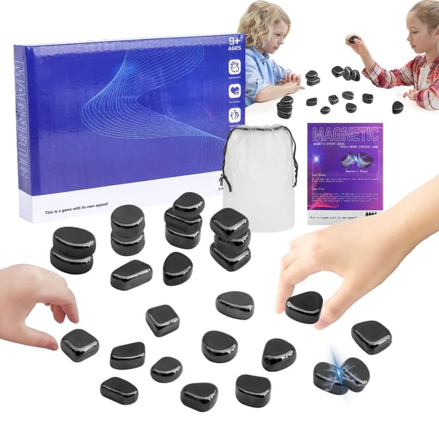 Gesellschaftsspiele Magnetspiel, SUNtoys Spiele Kinder Ab 6 7 8 9 10 11 Jahre Spiel Kinderschachspielzeug Geschenk Jungen 5-12 Jahre Puzzle Checkers Spiel (Geometrische Form)
