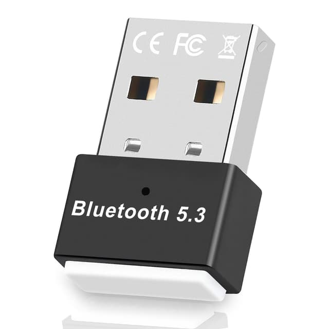 Bluetooth Adapter 5.3 für PC, USB Bluetooth Adapter Dongle, USB EDR Bluetooth Wireless Senderempfänger für Desktop, Laptop, PC, Headset, Tastatur, Maus, Bluetooth Stereo, mit Windows 11/10/8.1/7 BLUETOOTH 5.3