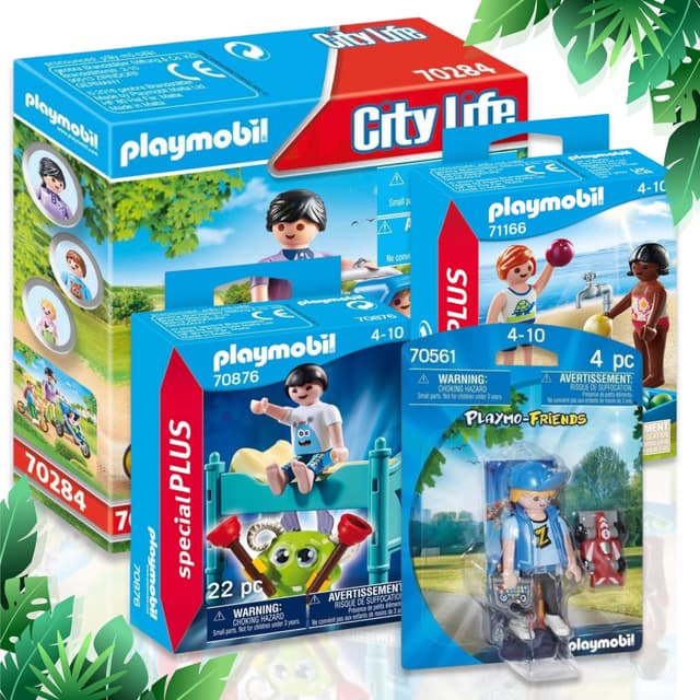 PLAYMOBIL 70284 „Mama mit Kindern 70561 „Teenie mit RC-Car 70876 „Kind mit Monsterchen 71166 „Kinder mit Wasserballons“ – Spielspaß pur für die ganze Familie!