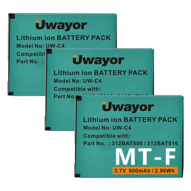 Uwayor 3 Batterien C4 Akku MT-F für AVM Fritz!Fon C5 / C4 / M2 / MT-F/Motorola MOTOFONE F3 / EM325 / M325 / EM25 Ersetzt 312BAT006, 312BAT016 Einfache Installation 3B