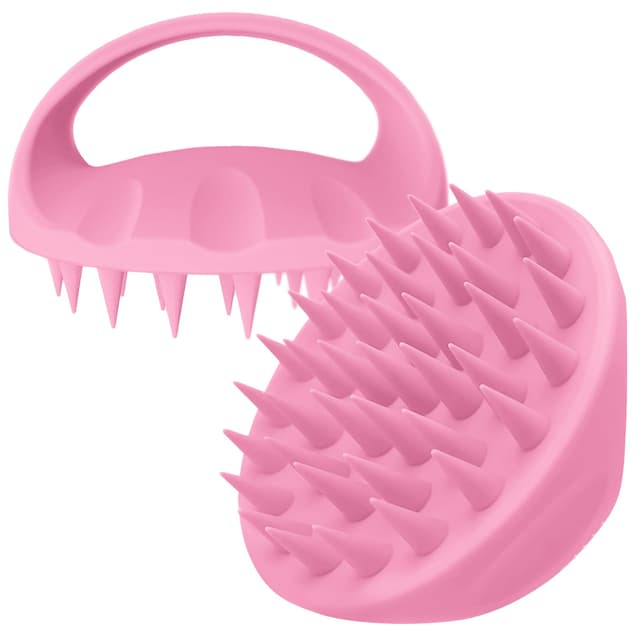 Ithyes 38 Finger vergrößerter Kopfmassage-Bürste, Silikon-Kopfhautmassagebürste, Scalp Massager Shampoo-Bürste, Massagebürste Haare, Hair Massager Scalp for Frauen, Männer, Haustiere (Rosa)
