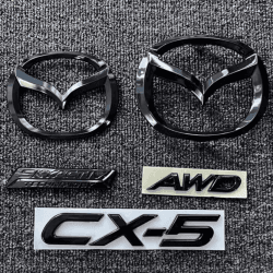 vorne hinten Ersatz Emblem Kit für Mazda CX-5 2017-2021,Schwarz Kühlergrill Kofferraum Plakette Zeichen Badge Aufkleber Logo 3D Metall Kfz Dekor Tuning Zubehör,just Rear Logo normal Just Rear Logo Angebot bei HelloDeals