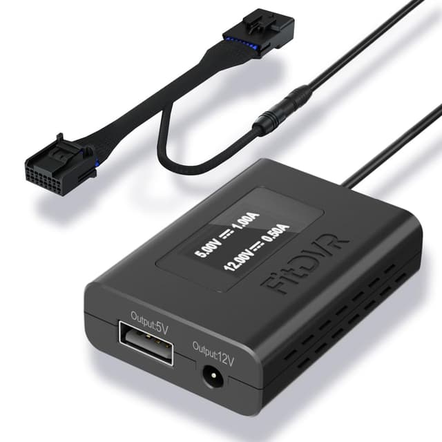 Dashcam Stromadapter (16-Pin) geeignet für Toyota & Lexus (Corolla bZ4X Tacoma Prius NX RX RZ TX, ect.) LED-Anzeige USB Power, Anschluss an Rückspiegel, 5V 12V Ausgang, D3-011