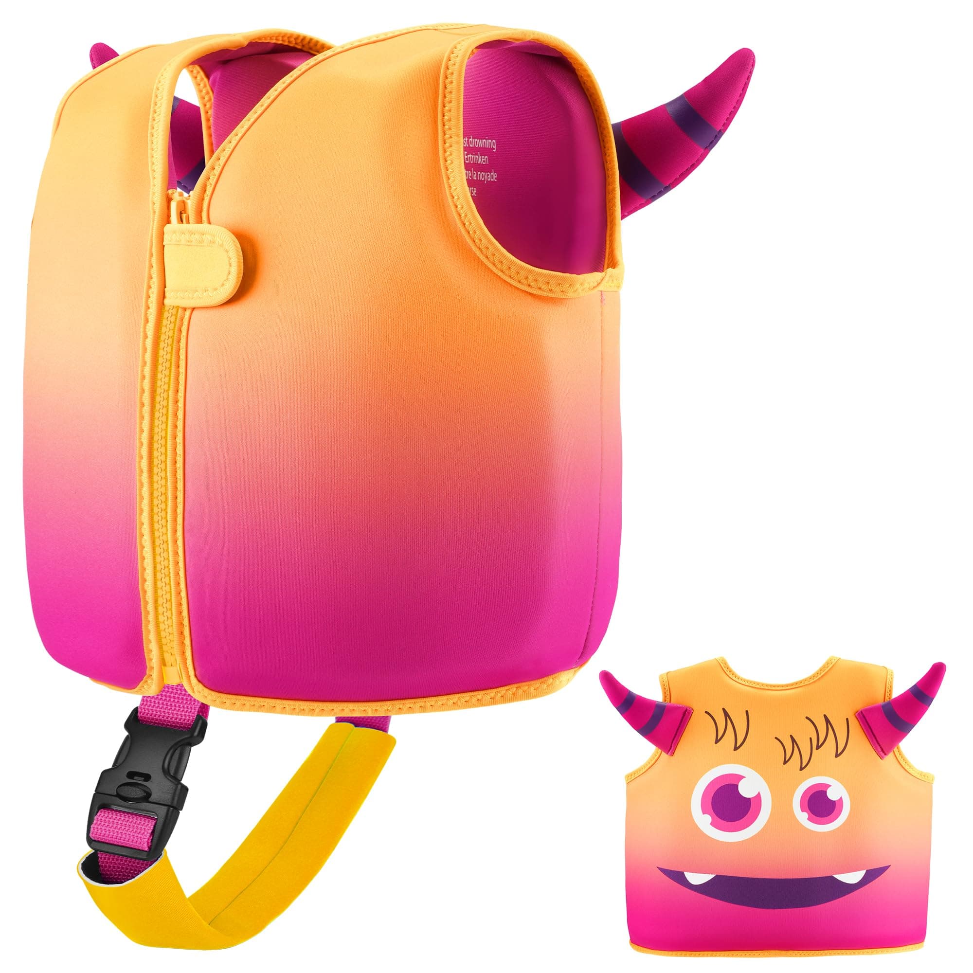 Kinder Mädchen Junge Schwimmlernweste, Schwimmhilfe Schwimmen Jacket für Kleinkinder Alter 1-6 mit Einstellbare Sicherheits Straps