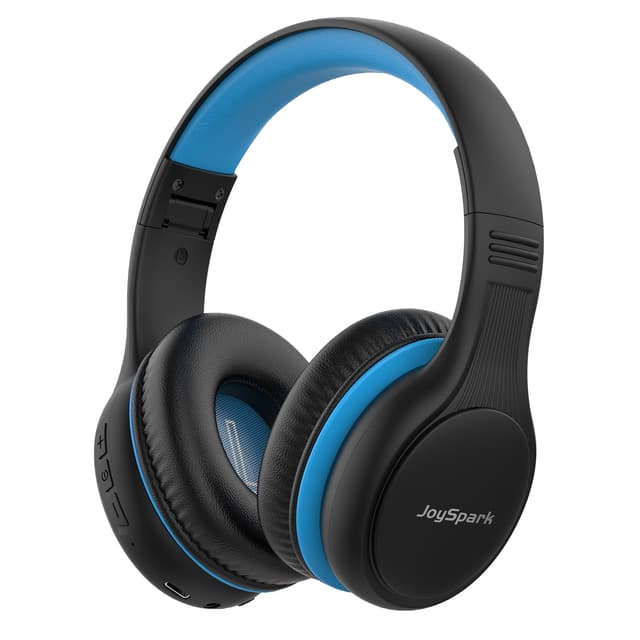 JoySpark Bluetooth Kopfhörer Kinder, 60 Stunden Wiedergabezeit, Bluetooth 5.4 Kabellose Kinderkopfhörer, Type-C Schnellladung, 85/94dB Lautstärkebegrenzung, Faltbare kopfhörer Kinder mit Mikrofon Schwarz Blau