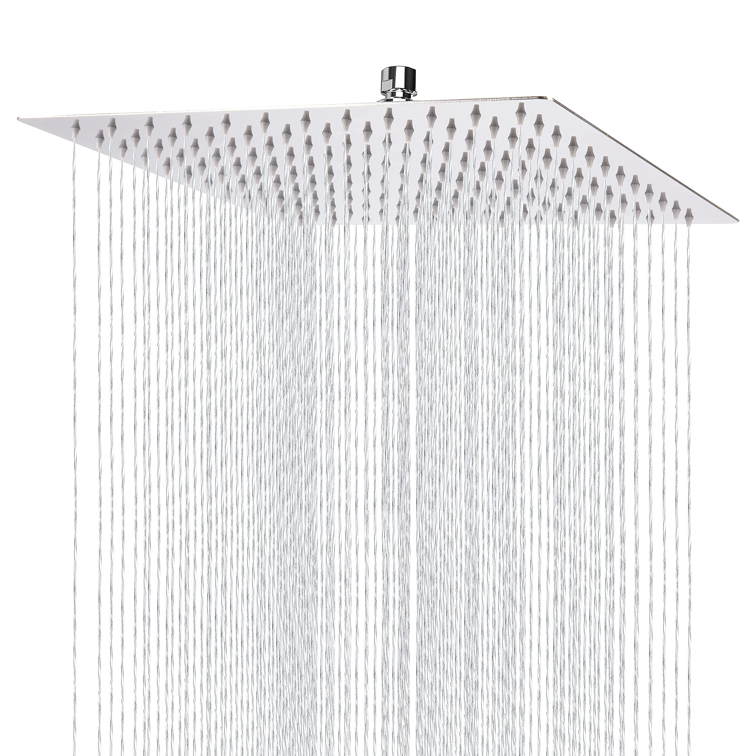 30cm Großer Regenbrause - Markcco Quadrat Hochdruck Duschkopf aus Edelstahl 304 - komfortables Duscherlebnis auch bei niedrigem Wasserdruck - installierbar an der Wand oder Decke (Chrom) 12 inch Quadratisch Chrom