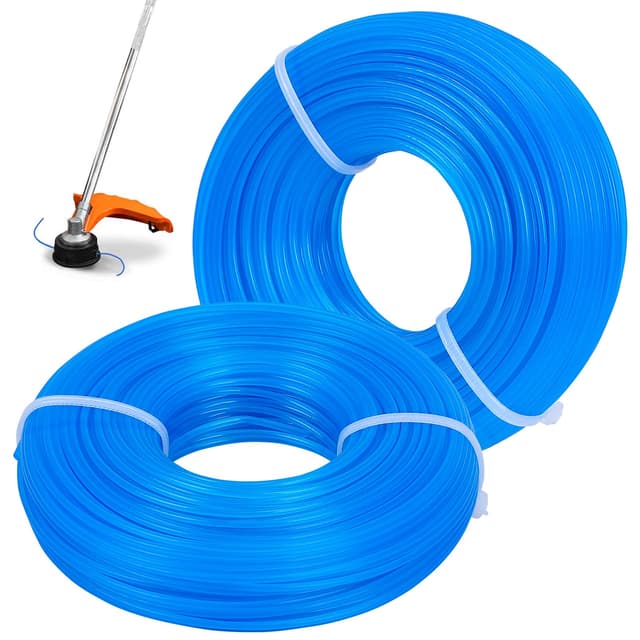1,6 mm Nylon Mähfaden, 100 m Runde Trimmerfaden Starkes Rasentrimmer Faden für Gartenschneider Rasentrimmer(Blau) 1,6 mm Blau