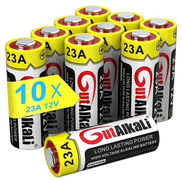 GutAlkaLi 10 Stück 23A 12V Batterie MN21 Quecksilberfreie Batterie 23A 12V Alkaline (23A-10er)