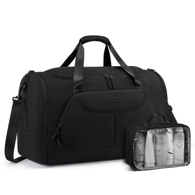 LOVEVOOK Sporttasche Damen Herren 30L Reisetasche mit Schuhfach & Nassfach, Gym Bag Schwimmtasche Saunatasche Handgepäck Tasche für Sport Fitness Training Reisen,Travel Duffle Weekender Bags Schwarz