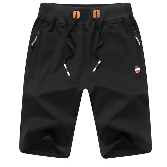 ZOXOZ Kurze Hosen Herren Shorts Sports Baumwolle Mit Reißverschluss Elastische Taille