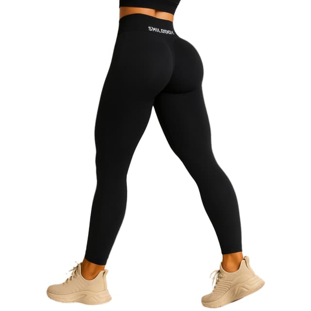 SMILODOX Leggings Damen Booty Scrunch Cetrina, High Waist Seamless Sporthose, Push-up Booty Leggins Blickdicht, Yogahose Damen für Sport Yoga Fitness Gym Workout