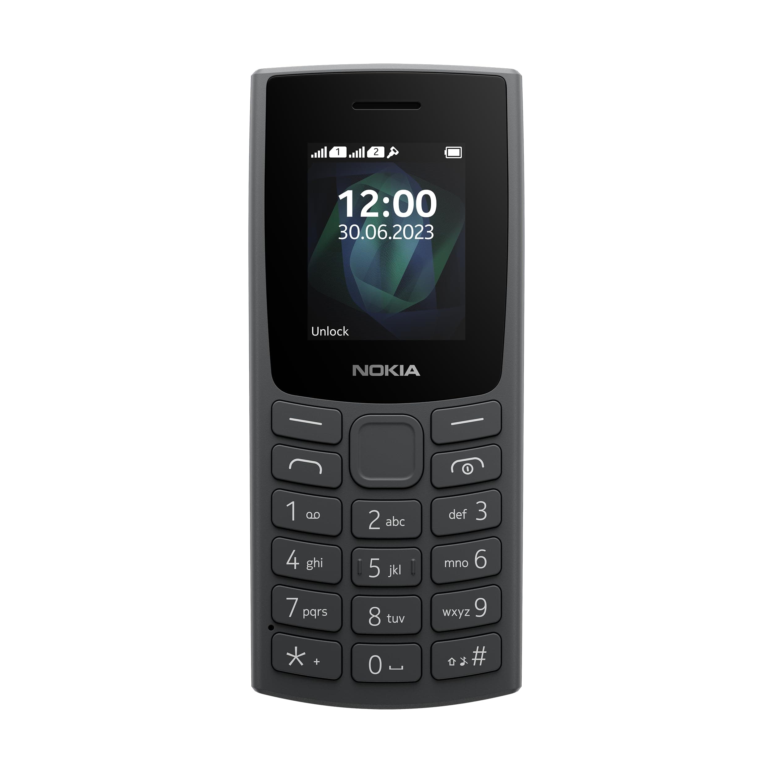 Nokia 105 2G Edition 2023 (Dual-SIM, 1,77" Display, 1000 mAh Akku, 32MB, 3.5mm Kopfhöreranschluss, FM Radio) Charcoal