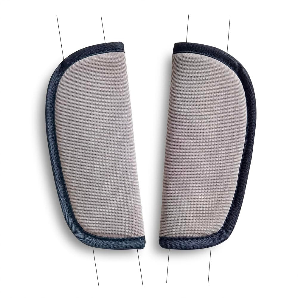 SeedFuture Gurtschoner für Kinderwagen, universal, weich, für Neugeborene, Kinder, Kleinkinder, Schultergurtpolster, Khaki, 2 Stück