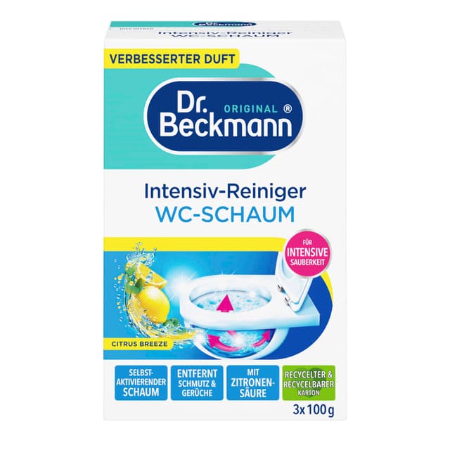 Dr. Beckmann Intensiv-Reiniger Wc-Schaum, Selbstaktivierender Schaum 3x 100 g ( Ein Bild des Artikels zeigt zwei verschiedene Versionen ) 1er Pack