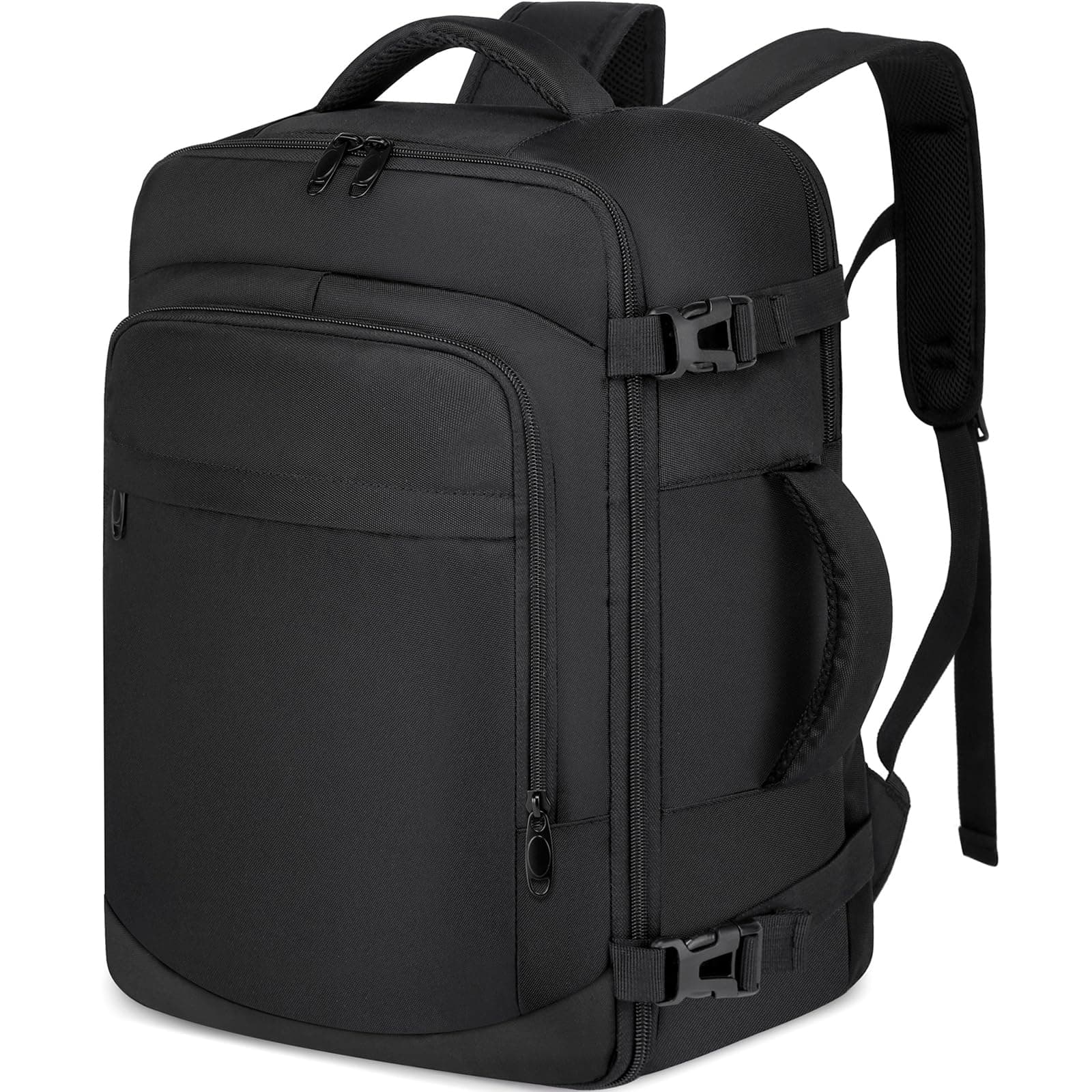 Handgepäck 40x20x25 für Ryanair Handgepäck Rucksack für Flugzeug 20L Klein Reiserucksack Unter Sitz Handgepäck Tasche für Weekender Kurze Tirp 14-Zoll-Laptop Rucksack für Herren und Damen,Schwarz Schwarz 40x20x25cm (20L)