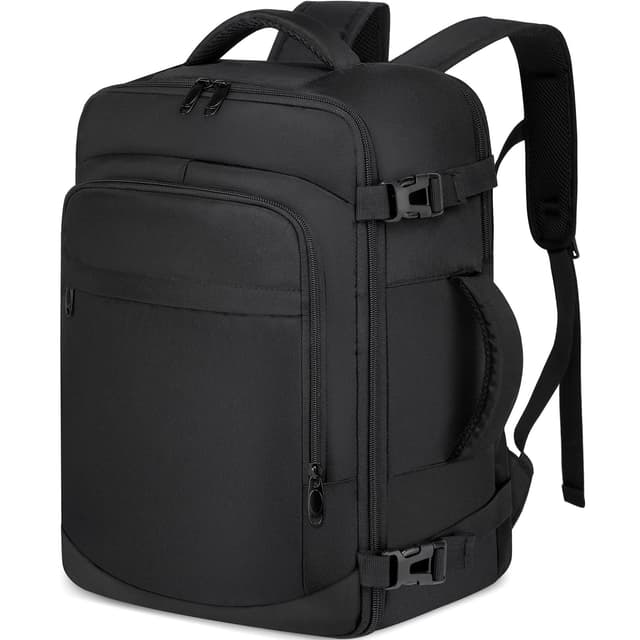 Handgepäck 40x20x25 für Ryanair Handgepäck Rucksack für Flugzeug 20L Klein Reiserucksack Unter Sitz Handgepäck Tasche für Weekender Kurze Tirp 14-Zoll-Laptop Rucksack für Herren und Damen,Schwarz Schwarz 40x20x25cm (20L)