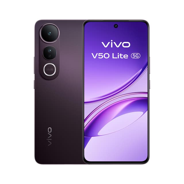 VIVO V50 Lite 5G Smartphone, 8G+256G, 6,77" 120Hz P-OLED-Bildschirm, 50MP Sony Hauptkamera + 8MP Ultraweitwinkelkamera, Aura Light, 5200 mAh Akku, 400% Lautstärke & Dual-Stereo-Lautsprecher, IP65