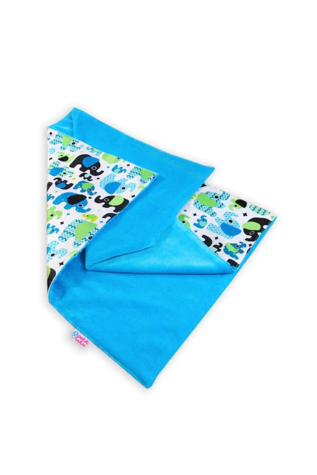 Petit Lulu Wickelunterlage für Babys | wasserdicht waschbar wiederverwendbare Wickelauflage | Windelmatte | Wickeltischunterlage | Windel Matte für Unterwegs | Made in EU (Baby Elefanten (blau))